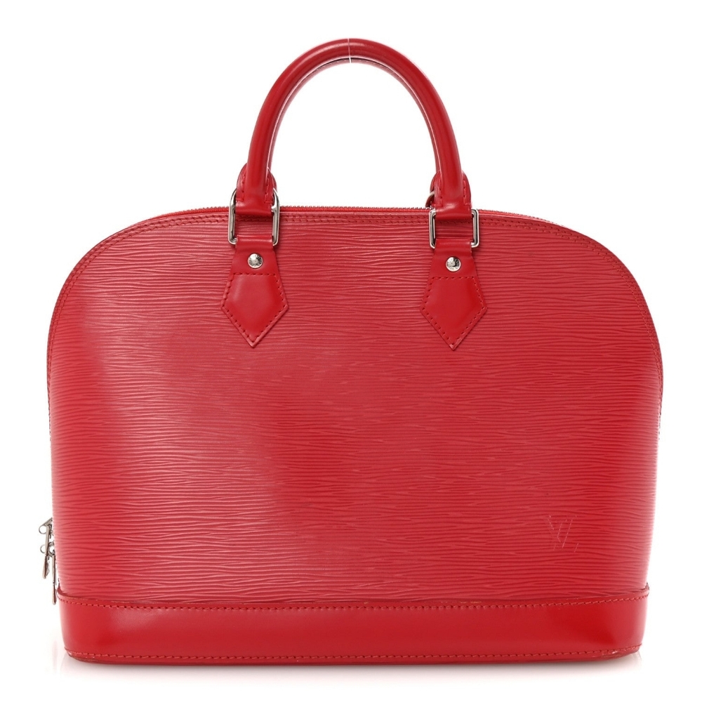 Authentic Louis Vuitton Alma Epi Leather Red Women's Bag